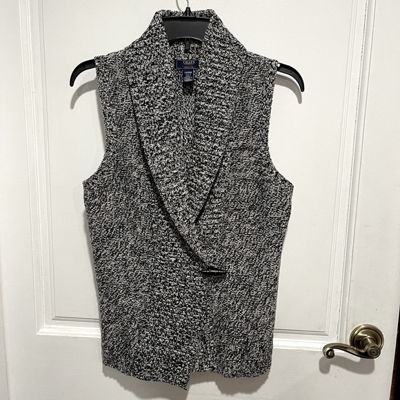 CHAPS Beautiful Tweed Vest, Grey/Black, size PM - Picture 1 of 4